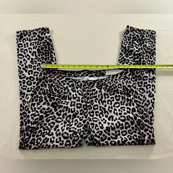 Rag & Bone Boyfriend Snow Leopard Print Womens Pants Size 28 - Picture 9 of 14